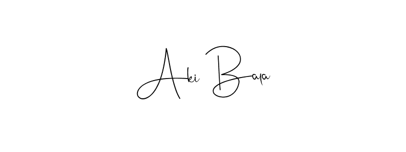 You can use this online signature creator to create a handwritten signature for the name Aki Bala. This is the best online autograph maker. Aki Bala signature style 4 images and pictures png