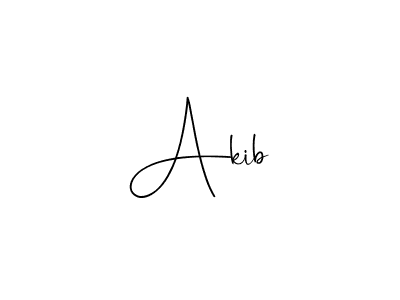 Design your own signature with our free online signature maker. With this signature software, you can create a handwritten (Andilay-7BmLP) signature for name Akib. Akib signature style 4 images and pictures png