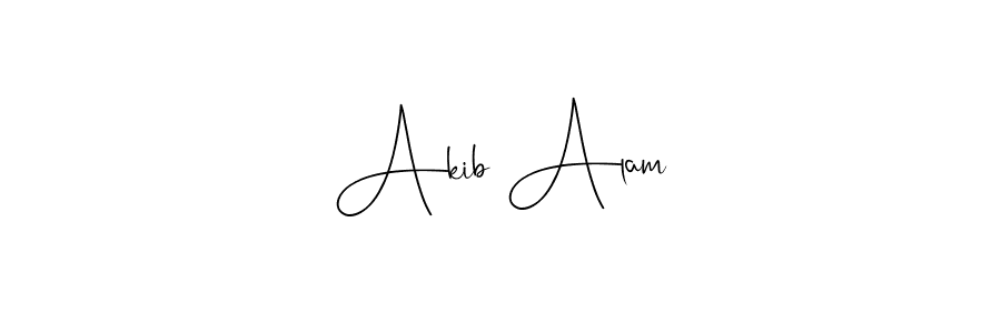 How to make Akib Alam name signature. Use Andilay-7BmLP style for creating short signs online. This is the latest handwritten sign. Akib Alam signature style 4 images and pictures png