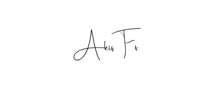 Use a signature maker to create a handwritten signature online. With this signature software, you can design (Andilay-7BmLP) your own signature for name Akif Ff. Akif Ff signature style 4 images and pictures png