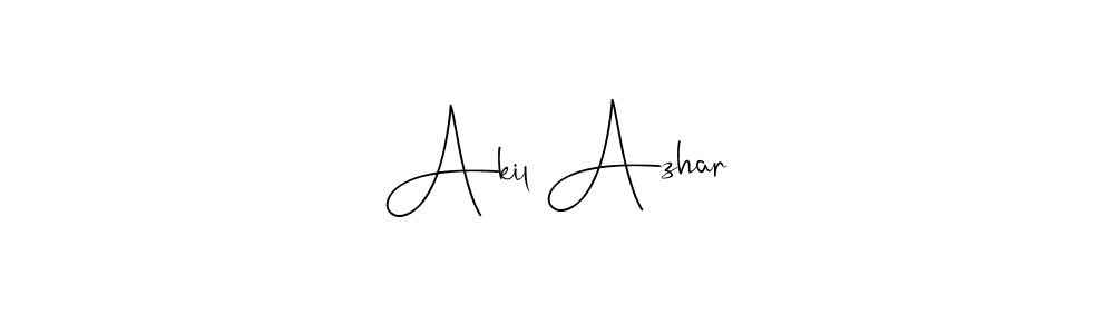 Make a beautiful signature design for name Akil Azhar. With this signature (Andilay-7BmLP) style, you can create a handwritten signature for free. Akil Azhar signature style 4 images and pictures png