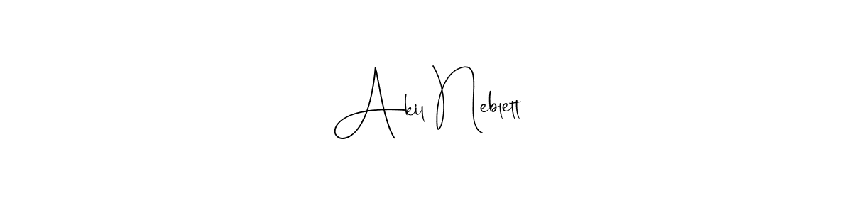 Create a beautiful signature design for name Akil Neblett. With this signature (Andilay-7BmLP) fonts, you can make a handwritten signature for free. Akil Neblett signature style 4 images and pictures png
