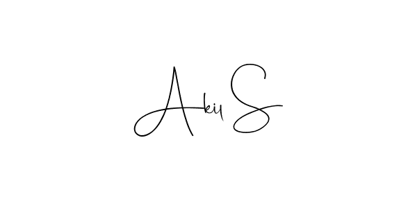 It looks lik you need a new signature style for name Akil S. Design unique handwritten (Andilay-7BmLP) signature with our free signature maker in just a few clicks. Akil S signature style 4 images and pictures png