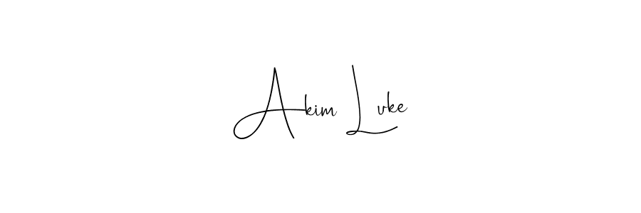 Also we have Akim Luke name is the best signature style. Create professional handwritten signature collection using Andilay-7BmLP autograph style. Akim Luke signature style 4 images and pictures png