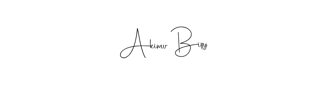 Andilay-7BmLP is a professional signature style that is perfect for those who want to add a touch of class to their signature. It is also a great choice for those who want to make their signature more unique. Get Akimu Billy name to fancy signature for free. Akimu Billy signature style 4 images and pictures png