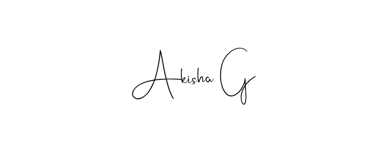 Akisha G stylish signature style. Best Handwritten Sign (Andilay-7BmLP) for my name. Handwritten Signature Collection Ideas for my name Akisha G. Akisha G signature style 4 images and pictures png