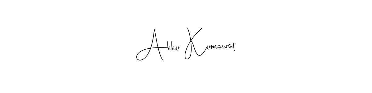 You can use this online signature creator to create a handwritten signature for the name Akku Kumawat. This is the best online autograph maker. Akku Kumawat signature style 4 images and pictures png