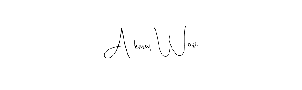 Also You can easily find your signature by using the search form. We will create Akmal Wafi name handwritten signature images for you free of cost using Andilay-7BmLP sign style. Akmal Wafi signature style 4 images and pictures png