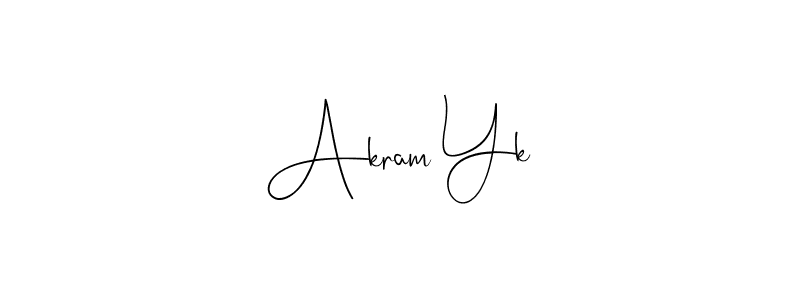 Make a beautiful signature design for name Akram Yk. Use this online signature maker to create a handwritten signature for free. Akram Yk signature style 4 images and pictures png
