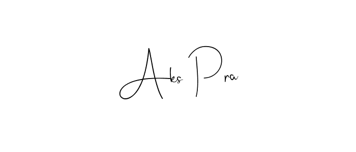Make a beautiful signature design for name Aks Pra. With this signature (Andilay-7BmLP) style, you can create a handwritten signature for free. Aks Pra signature style 4 images and pictures png