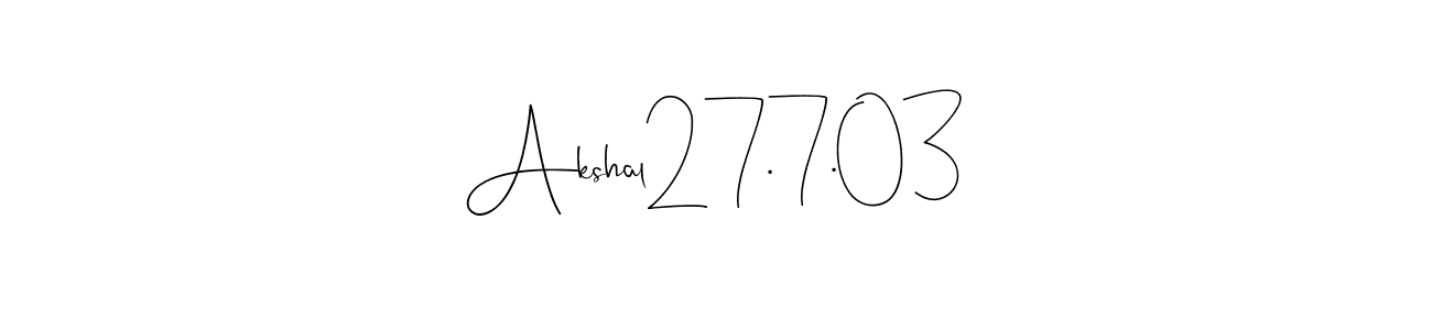 How to Draw Akshal27.7.03 signature style? Andilay-7BmLP is a latest design signature styles for name Akshal27.7.03. Akshal27.7.03 signature style 4 images and pictures png