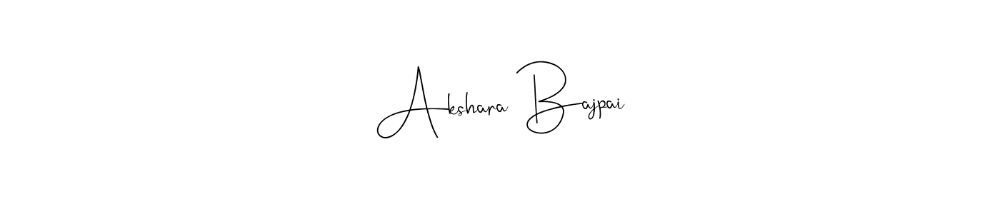 Make a beautiful signature design for name Akshara Bajpai. With this signature (Andilay-7BmLP) style, you can create a handwritten signature for free. Akshara Bajpai signature style 4 images and pictures png