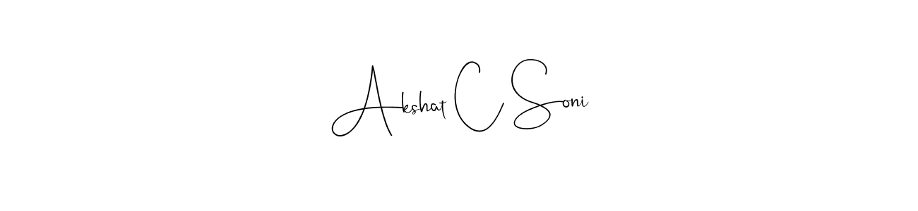 You should practise on your own different ways (Andilay-7BmLP) to write your name (Akshat C Soni) in signature. don't let someone else do it for you. Akshat C Soni signature style 4 images and pictures png