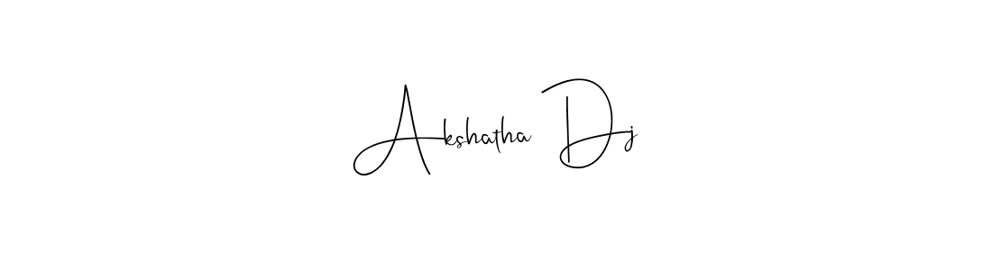 Create a beautiful signature design for name Akshatha Dj. With this signature (Andilay-7BmLP) fonts, you can make a handwritten signature for free. Akshatha Dj signature style 4 images and pictures png