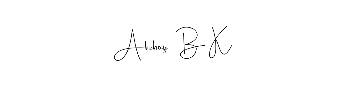 You can use this online signature creator to create a handwritten signature for the name Akshay  B K. This is the best online autograph maker. Akshay  B K signature style 4 images and pictures png