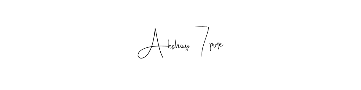 You can use this online signature creator to create a handwritten signature for the name Akshay 7pute. This is the best online autograph maker. Akshay 7pute signature style 4 images and pictures png