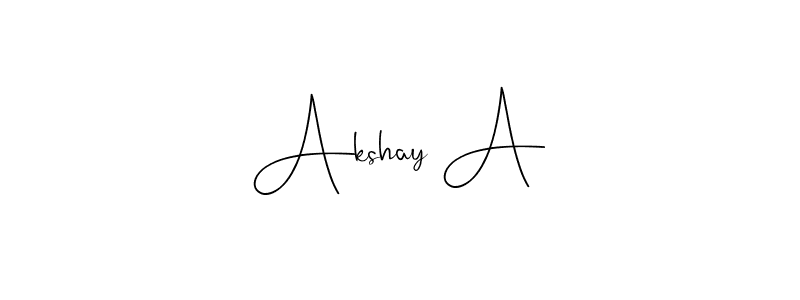 Design your own signature with our free online signature maker. With this signature software, you can create a handwritten (Andilay-7BmLP) signature for name Akshay A. Akshay A signature style 4 images and pictures png