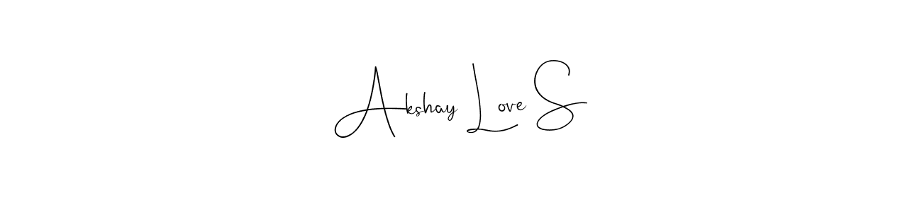 Make a beautiful signature design for name Akshay Love S. Use this online signature maker to create a handwritten signature for free. Akshay Love S signature style 4 images and pictures png