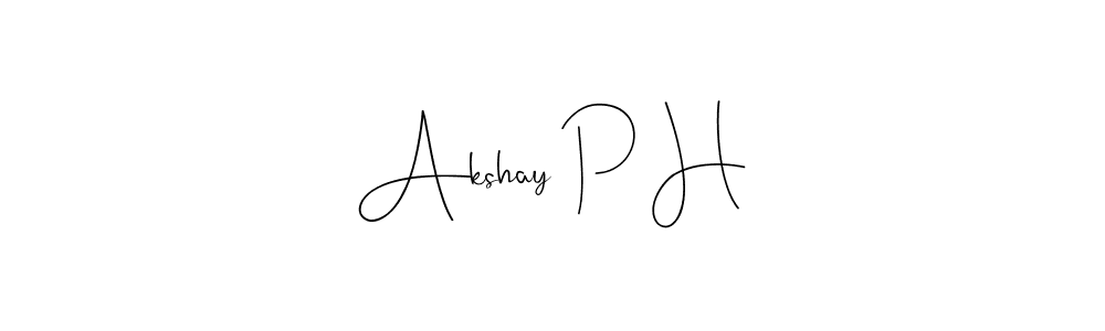 Also You can easily find your signature by using the search form. We will create Akshay P H name handwritten signature images for you free of cost using Andilay-7BmLP sign style. Akshay P H signature style 4 images and pictures png