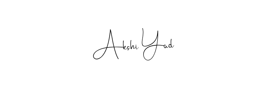 Similarly Andilay-7BmLP is the best handwritten signature design. Signature creator online .You can use it as an online autograph creator for name Akshi Yad. Akshi Yad signature style 4 images and pictures png