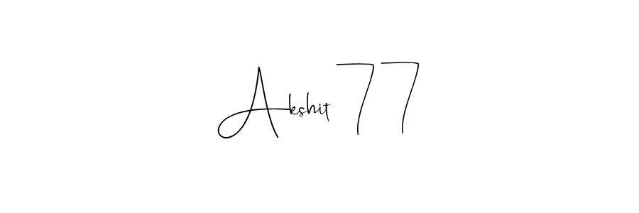 Design your own signature with our free online signature maker. With this signature software, you can create a handwritten (Andilay-7BmLP) signature for name Akshit 77. Akshit 77 signature style 4 images and pictures png