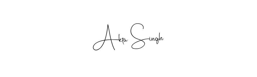 Make a beautiful signature design for name Akta Singh. With this signature (Andilay-7BmLP) style, you can create a handwritten signature for free. Akta Singh signature style 4 images and pictures png