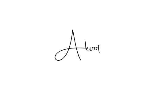 How to make Akuot name signature. Use Andilay-7BmLP style for creating short signs online. This is the latest handwritten sign. Akuot signature style 4 images and pictures png