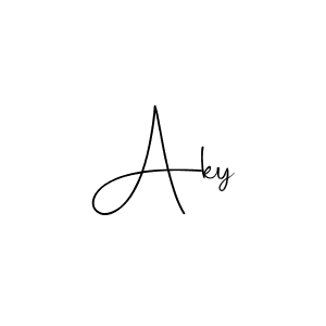 Create a beautiful signature design for name Aky. With this signature (Andilay-7BmLP) fonts, you can make a handwritten signature for free. Aky signature style 4 images and pictures png