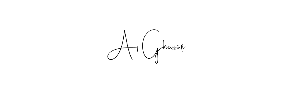 if you are searching for the best signature style for your name Al Ghazali. so please give up your signature search. here we have designed multiple signature styles  using Andilay-7BmLP. Al Ghazali signature style 4 images and pictures png