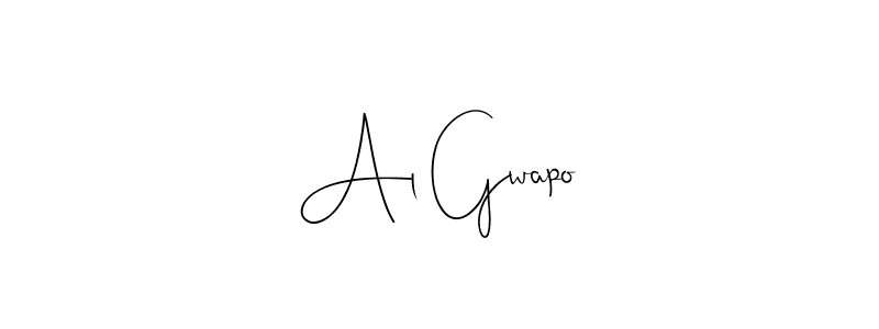 The best way (Andilay-7BmLP) to make a short signature is to pick only two or three words in your name. The name Al Gwapo include a total of six letters. For converting this name. Al Gwapo signature style 4 images and pictures png