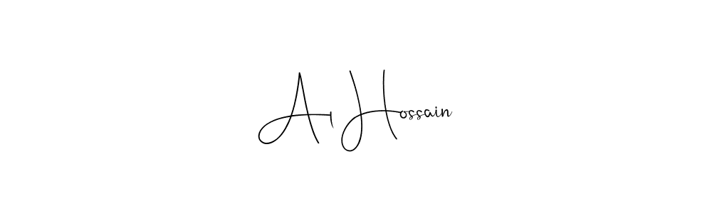 You should practise on your own different ways (Andilay-7BmLP) to write your name (Al Hossain) in signature. don't let someone else do it for you. Al Hossain signature style 4 images and pictures png