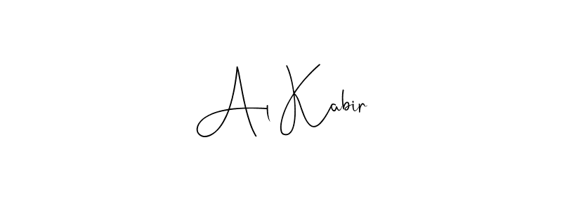 The best way (Andilay-7BmLP) to make a short signature is to pick only two or three words in your name. The name Al Kabir include a total of six letters. For converting this name. Al Kabir signature style 4 images and pictures png