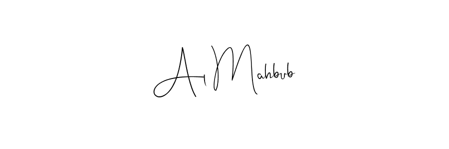 Also we have Al Mahbub name is the best signature style. Create professional handwritten signature collection using Andilay-7BmLP autograph style. Al Mahbub signature style 4 images and pictures png