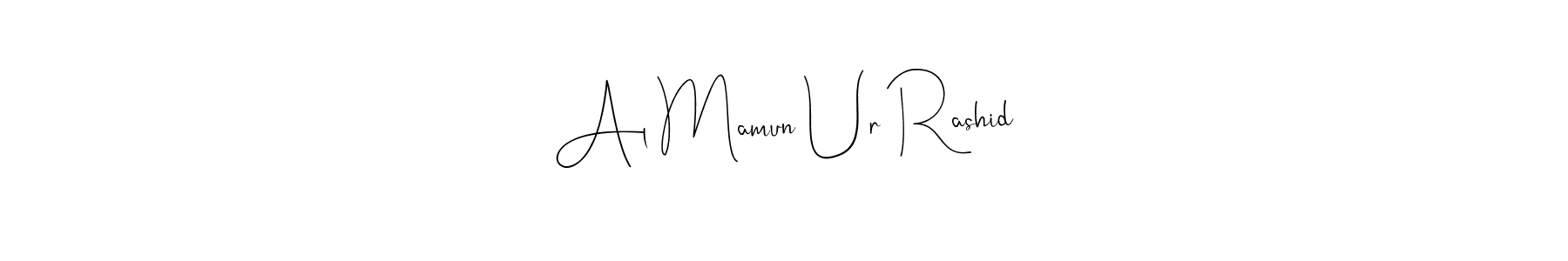 This is the best signature style for the Al Mamun Ur Rashid name. Also you like these signature font (Andilay-7BmLP). Mix name signature. Al Mamun Ur Rashid signature style 4 images and pictures png