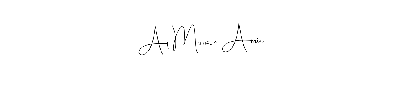 Also You can easily find your signature by using the search form. We will create Al Munsur Amin name handwritten signature images for you free of cost using Andilay-7BmLP sign style. Al Munsur Amin signature style 4 images and pictures png