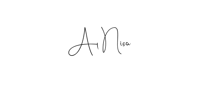 Design your own signature with our free online signature maker. With this signature software, you can create a handwritten (Andilay-7BmLP) signature for name Al Nisa. Al Nisa signature style 4 images and pictures png