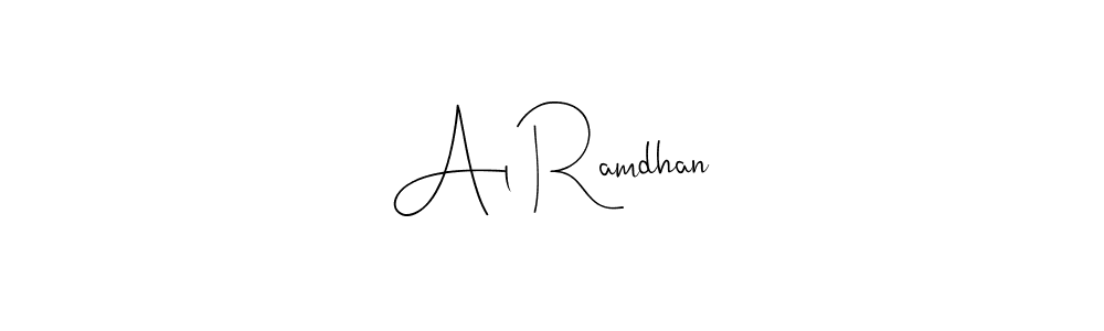 Use a signature maker to create a handwritten signature online. With this signature software, you can design (Andilay-7BmLP) your own signature for name Al Ramdhan. Al Ramdhan signature style 4 images and pictures png