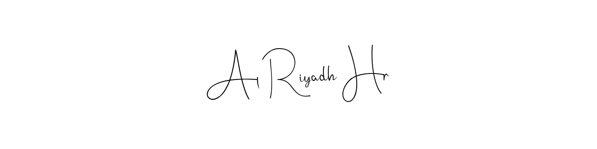 Use a signature maker to create a handwritten signature online. With this signature software, you can design (Andilay-7BmLP) your own signature for name Al Riyadh Hr. Al Riyadh Hr signature style 4 images and pictures png