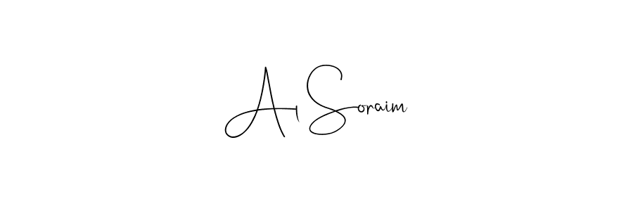 You should practise on your own different ways (Andilay-7BmLP) to write your name (Al Soraim) in signature. don't let someone else do it for you. Al Soraim signature style 4 images and pictures png