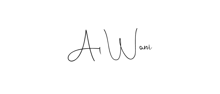 Make a beautiful signature design for name Al Wani. Use this online signature maker to create a handwritten signature for free. Al Wani signature style 4 images and pictures png