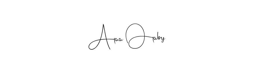 Make a beautiful signature design for name Alaa Olaby. Use this online signature maker to create a handwritten signature for free. Alaa Olaby signature style 4 images and pictures png