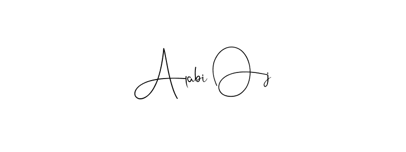 Use a signature maker to create a handwritten signature online. With this signature software, you can design (Andilay-7BmLP) your own signature for name Alabi Oj. Alabi Oj signature style 4 images and pictures png