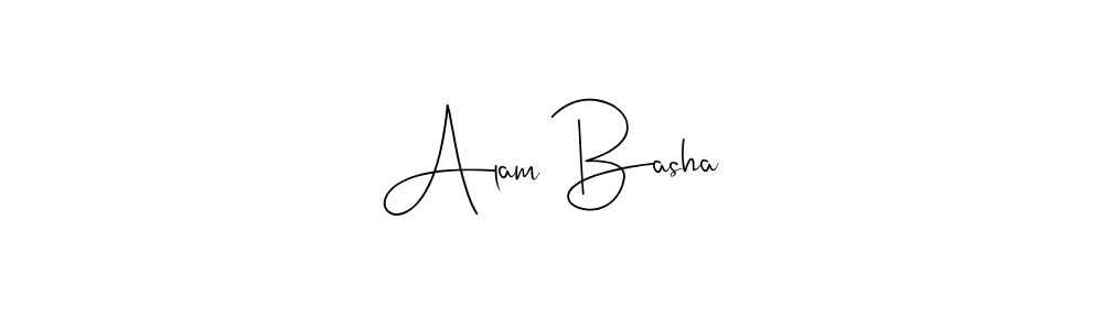 How to make Alam Basha name signature. Use Andilay-7BmLP style for creating short signs online. This is the latest handwritten sign. Alam Basha signature style 4 images and pictures png