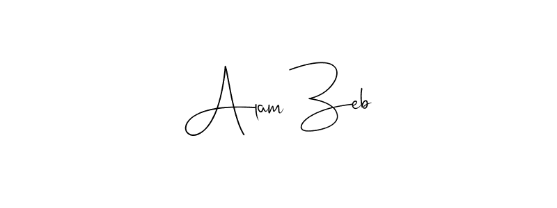 Also we have Alam Zeb name is the best signature style. Create professional handwritten signature collection using Andilay-7BmLP autograph style. Alam Zeb signature style 4 images and pictures png