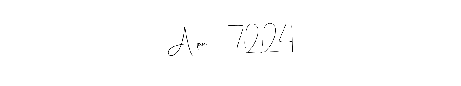 How to make Alan      7l2l24 name signature. Use Andilay-7BmLP style for creating short signs online. This is the latest handwritten sign. Alan      7l2l24 signature style 4 images and pictures png