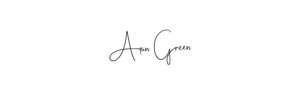 Design your own signature with our free online signature maker. With this signature software, you can create a handwritten (Andilay-7BmLP) signature for name Alan Green. Alan Green signature style 4 images and pictures png