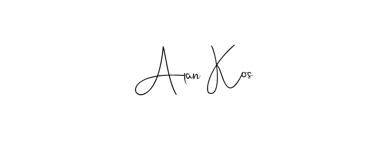 You can use this online signature creator to create a handwritten signature for the name Alan Kos. This is the best online autograph maker. Alan Kos signature style 4 images and pictures png