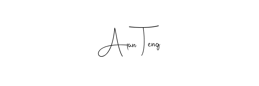 You should practise on your own different ways (Andilay-7BmLP) to write your name (Alan Teng) in signature. don't let someone else do it for you. Alan Teng signature style 4 images and pictures png