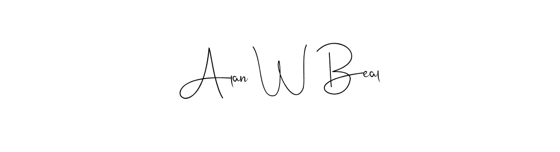 if you are searching for the best signature style for your name Alan W Beal. so please give up your signature search. here we have designed multiple signature styles  using Andilay-7BmLP. Alan W Beal signature style 4 images and pictures png