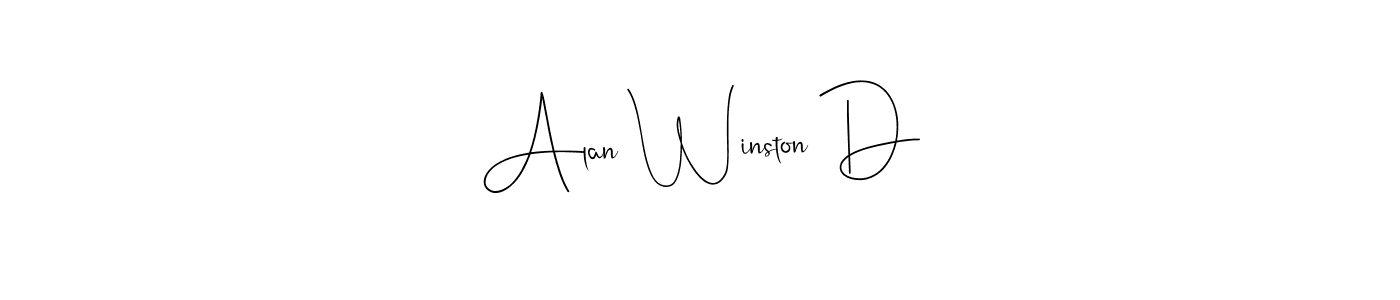 Design your own signature with our free online signature maker. With this signature software, you can create a handwritten (Andilay-7BmLP) signature for name Alan Winston D. Alan Winston D signature style 4 images and pictures png